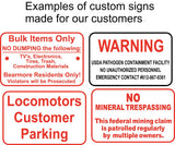 New Custom 18" x 12" Aluminum Sign Parking Business Retail Choose Your Text #47