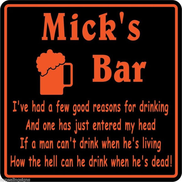 New Personalized Custom Name Reasons For Drinking Bar Beer Pub Sign #25