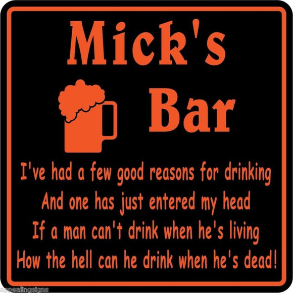 New Personalized Custom Name Reasons For Drinking Bar Beer Pub Gift Sign #25