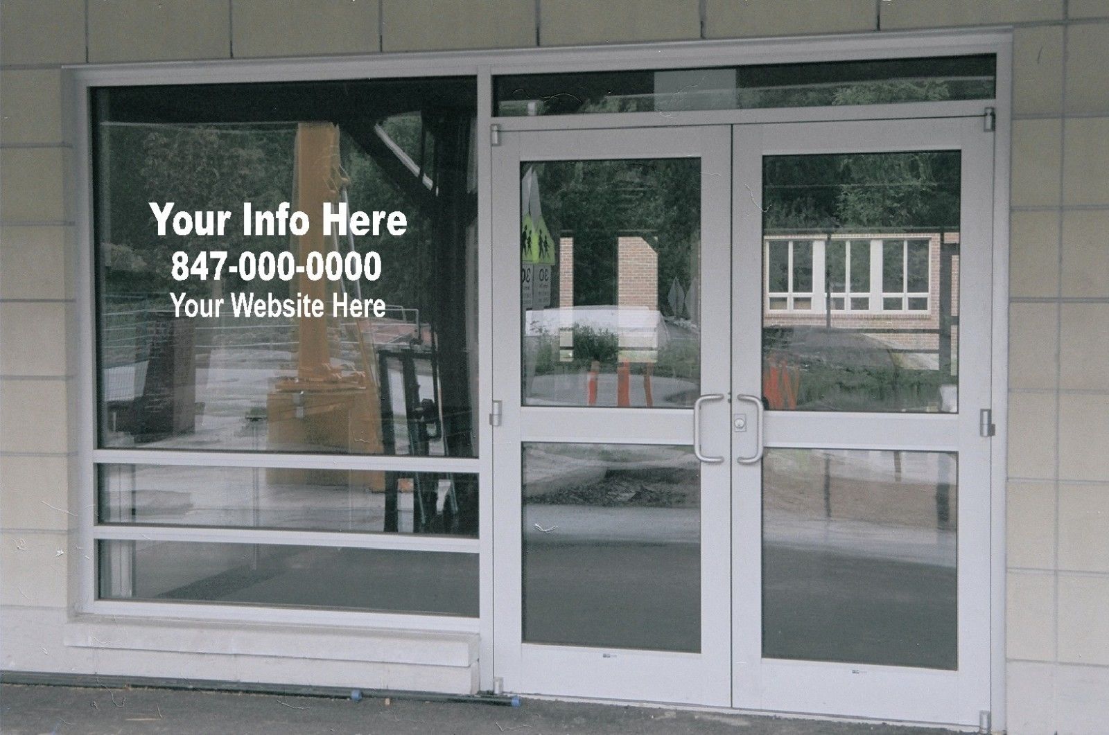 3 Line Custom Business Retail Window Lettering Graphics Decal Large Yo ...
