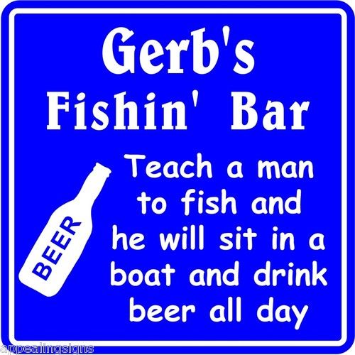 New Personalized Name Sign Fishing Bar Beer Tavern Pub Gift Fish Wall Sign #9