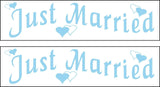 (2) Just Married Vehicle Car Magnets Signs Wedding Bridal Party 4 x 16 or 6 x 24