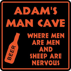 Personalized Custom Name MAN CAVE Bar Beer Den Garage Funny Sign #11
