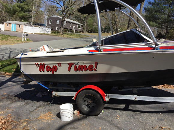 Custom Speed Pontoon Sail Boat Name Vinyl Lettering 6