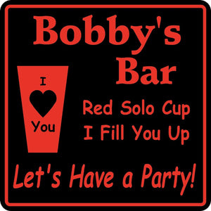 New Personalized Custom Name Red Solo Cup  Bar Beer Pub Gift Sign #31