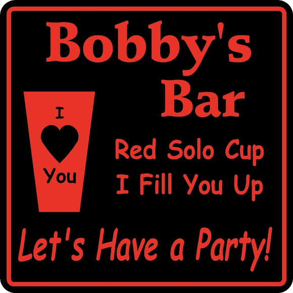 New Personalized Custom Name Red Solo Cup  Bar Beer Pub Gift Sign #31