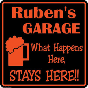 New Personalized Custom Name What Happens Here Garage Bar Man Cave Gift Sign #28