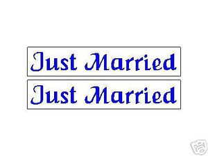 (2) Just Married Vehicle Car Magnet Magntics Signs