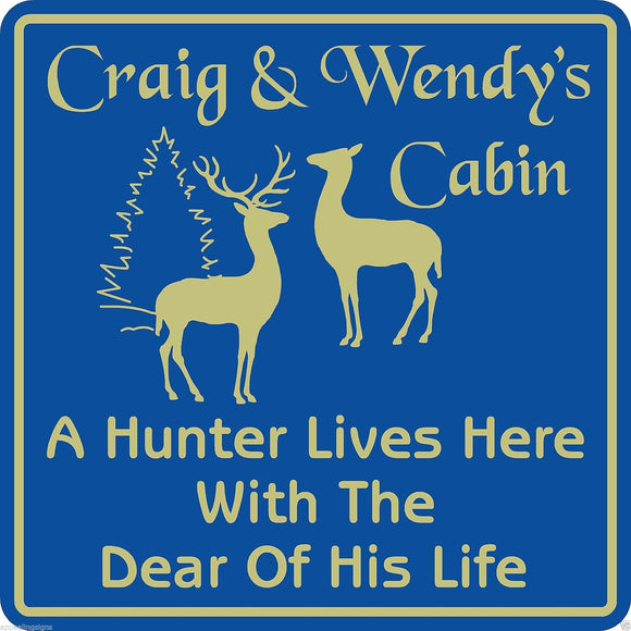 New Personalized Custom Name Hunter Hunting Home Cabin Wall Decor Plaque Sign #1