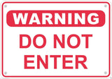 Warning Do Not Enter Sign Safety Security Business Metal Aluminum 10" x 7" #4