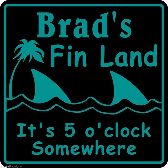 Personalized Custom Name Parrot Head Fin Land 5 0'clock Somewhere  Bar Sign 24
