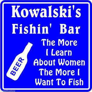 New Personalized Custom Name Fishing Bar Beer Tavern Pub Gift Fish Wall Sign #12