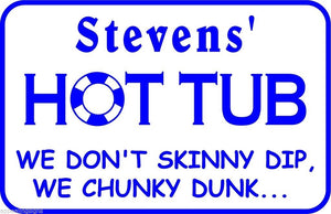 Personalized Custom Name Hot Tub Pool Metal Sign #3