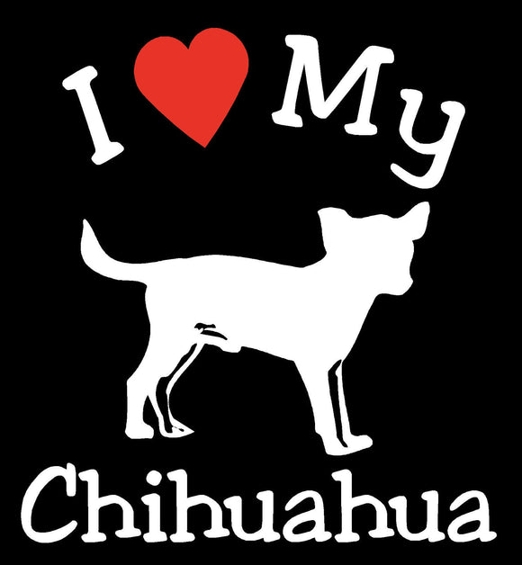 Pair of (2) I LOVE MY DOG CHIHUAHUA PET CAR DECALS STICKERS