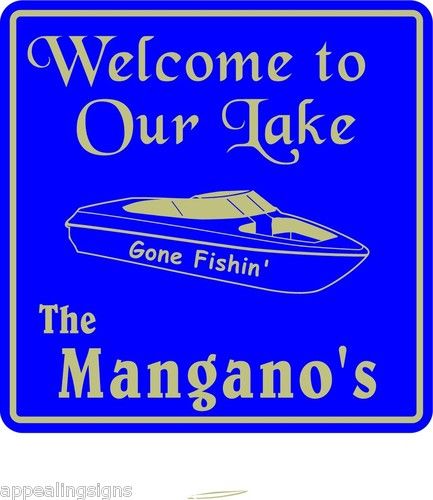 Personalized Custom Name Welcome To Lake Home Nautical Marine Gift Sign  #6