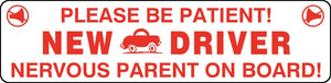 New Driver Nervous Parent Magnet Sign Car Truck Student New Safety Drivers Ed #9