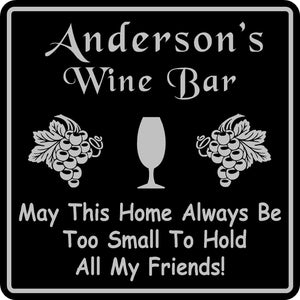 Personalized Custom Name Wine Room Tasting Bar Pub Wall Family Gift Sign #4