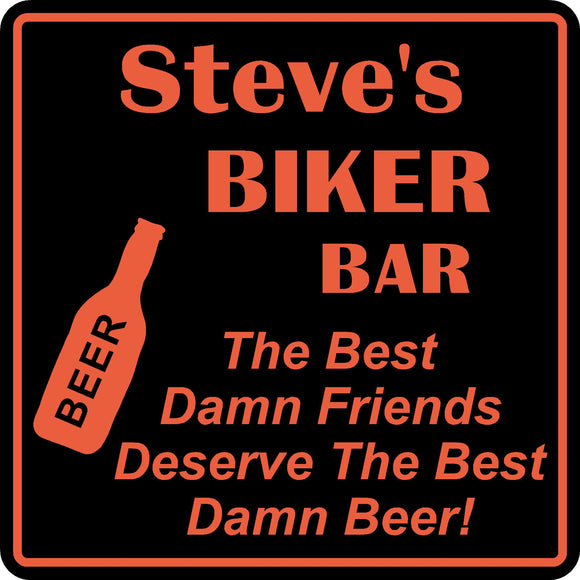 Personalized Custom Name Motorcycle Biker Bike Best Friends Bar Gift Sign #3
