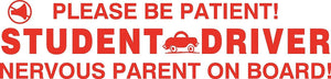 Student Driver Nervous Parent Magnet Sign Car Truck Safety New Teen  #1