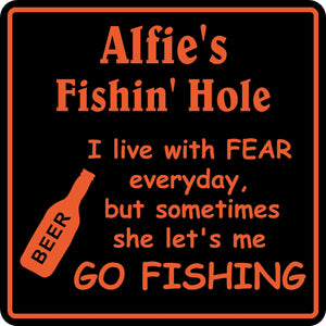 New Personalized Custom Name Fishing Bar Beer Tavern Pub Gift Fish Wall Sign #3