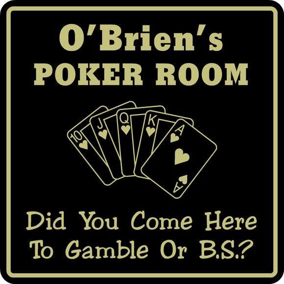 New Personalized Custom Name Poker Game Room Bar Beer Cards Holdem Gift Sign #7