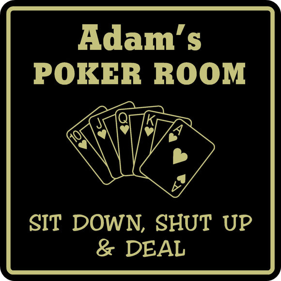 New Personalized Custom Name Poker Game Room Bar Beer Cards Holdem Gift Sign #3