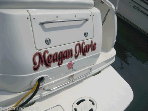 Custom Transom Side Boat RV Name Vinyl Lettering Decal Sticker w 2 color Shadow