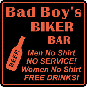 Personalized Custom Name Motorcycle Biker Bike Women No Shirt Bar Gift Sign #2