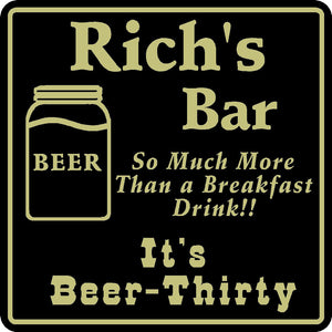 New Personalized Beer Thirty Sign Bar Beer Pub Gift Custom Name # 4