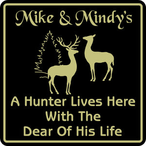 New Personalized Custom Name Hunter Hunting Home Cabin Wall Decor Plaque Sign #2