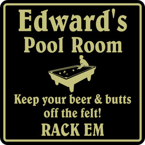 New Personalized Custom Name Pool Room Billiards Bar Beer Pub Gift Sign #1