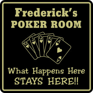 New Personalized Custom Name Poker Game Room Bar Beer Cards Holdem Gift Sign #6