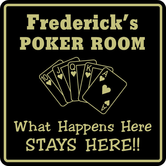 New Personalized Custom Name Poker Game Room Bar Beer Cards Holdem Gift Sign #6