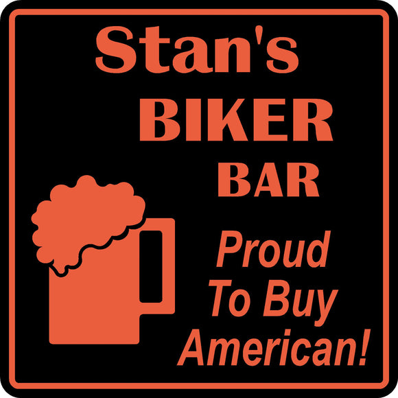 Personalized Custom Name Motorcycle Biker Bike Buy American Bar Gift Sign #5