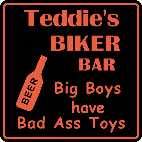 Personalized Custom Name Motorcycle Biker Bike Big Boys Beer Bar Gift Sign #8