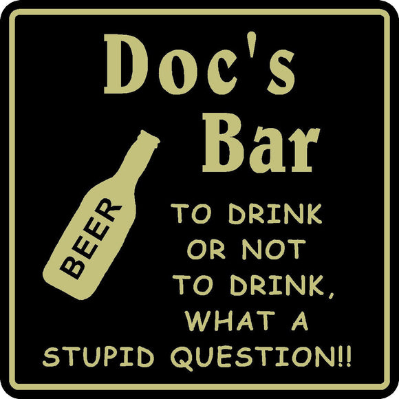 New Personalized Custom Name To Drink Or Not To Drink Bar Beer Pub Gift Sign #16