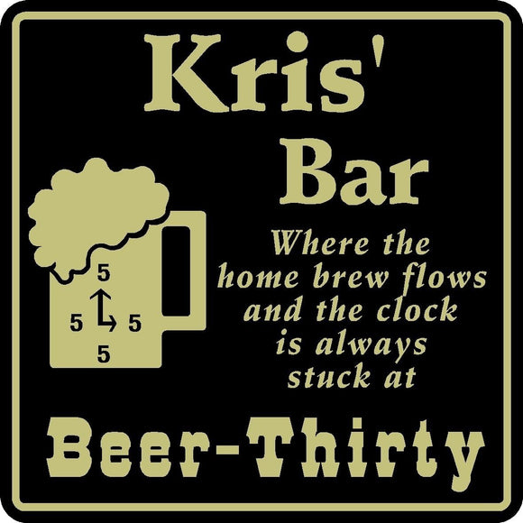New Personalized Custom Name Home Brew Beer Thirty  Bar Beer Pub Gift Sign #35
