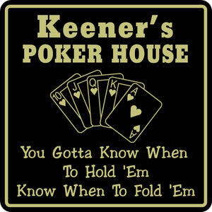 New Personalized Custom Name Poker Game Room Bar Beer Cards Holdem Gift Sign #12