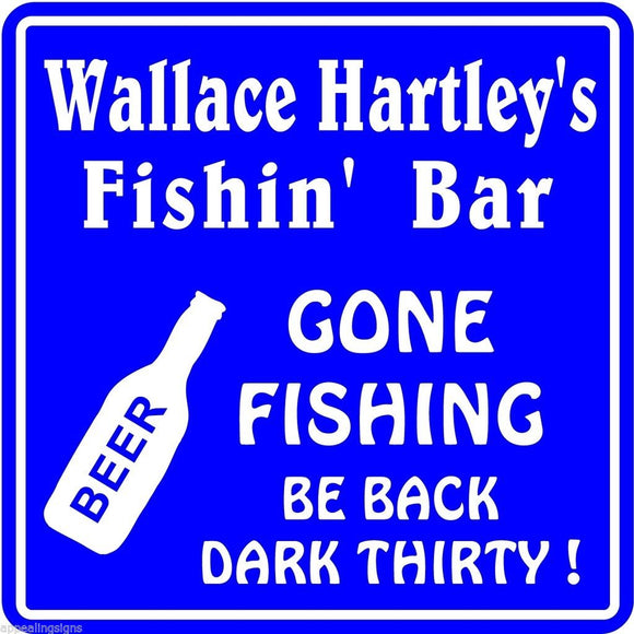 New Personalized Custom Name Fishing Bar Beer Tavern Pub Gift Fish Wall Sign #11