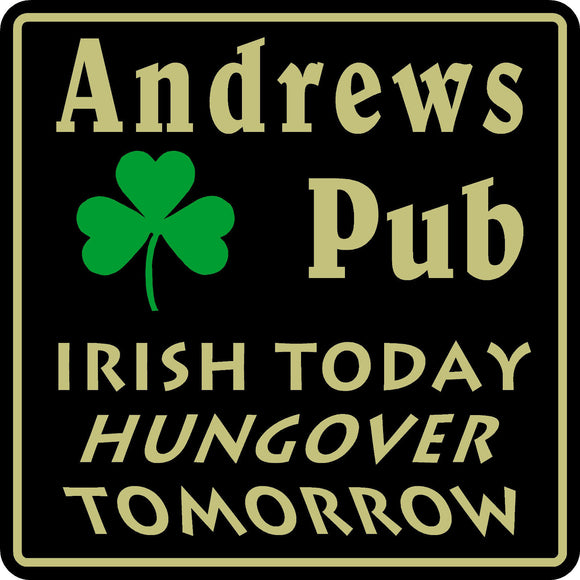 New Personalized Custom Name Irish Pub Bar Beer Home Decor Gift Plaque Sign #20