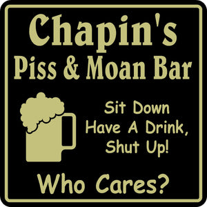 Custom Bar Sign Personalized Name Piss & Moan Beer Pub Gift #9