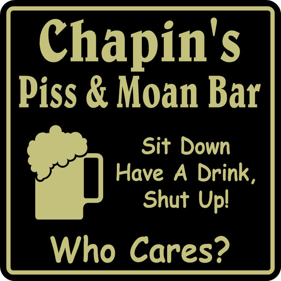 Custom Bar Sign Personalized Name Piss & Moan Beer Pub #9