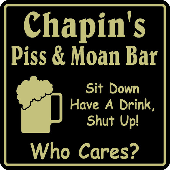 Custom Bar Sign Personalized Name Piss & Moan Beer Pub Gift #9
