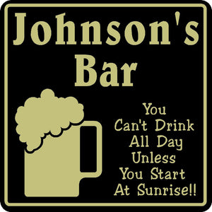 New Personalized Custom Name Can't Drink All Day Bar Beer Pub Gift Sign #12