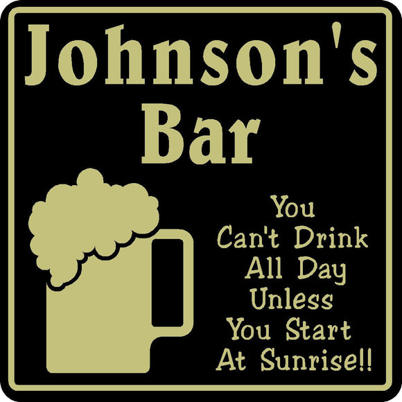 New Personalized Custom Name Can't Drink All Day Bar Beer Pub Gift Sign #12