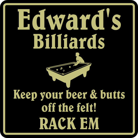 New Personalized Custom Name Pool Room Billiards Bar Beer Pub Gift Sign #2