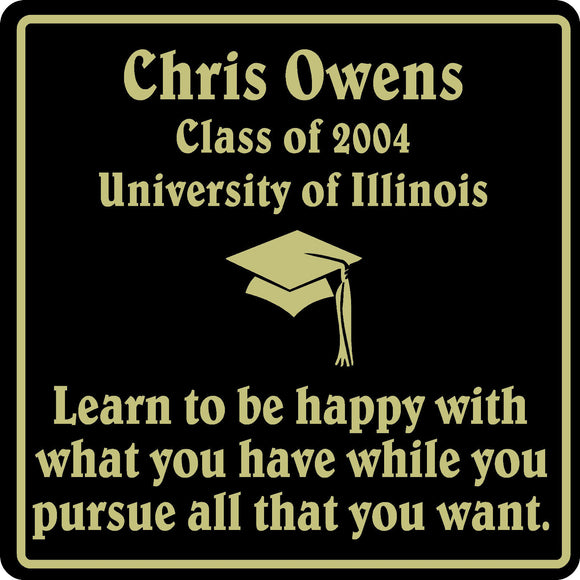 PERSONALIZED GRADUATION GIFT SCHOOL HS COLLEGE SIGN  #4