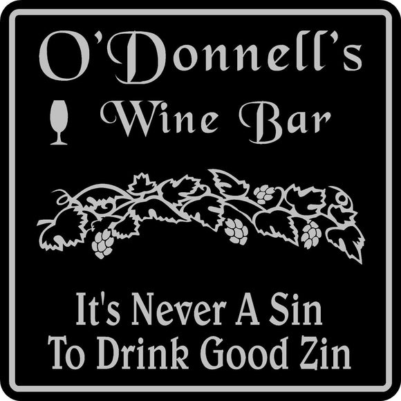 Personalized Custom Name Wine Room Tasting Bar Pub Wall Family Gift Sign #8