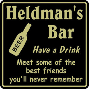 New Personalized Custom Name Meet Best Friends Bar Beer Pub Gift Sign #18