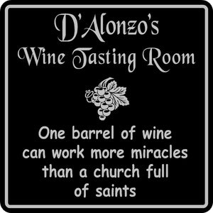 Personalized Name Wine Room Sign Tasting Bar Pub Wall Family Gift  #6